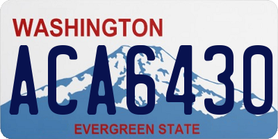 WA license plate ACA6430