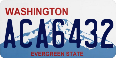 WA license plate ACA6432