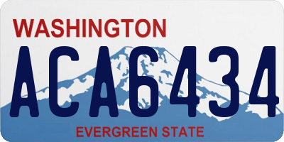 WA license plate ACA6434