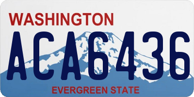 WA license plate ACA6436