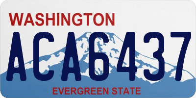 WA license plate ACA6437