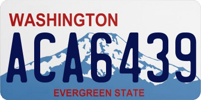 WA license plate ACA6439