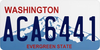 WA license plate ACA6441
