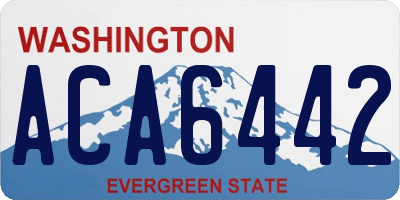 WA license plate ACA6442