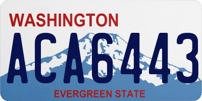 WA license plate ACA6443