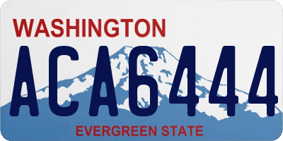 WA license plate ACA6444