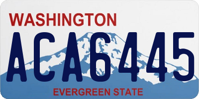WA license plate ACA6445