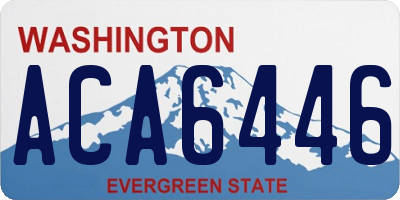 WA license plate ACA6446