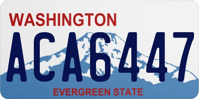 WA license plate ACA6447
