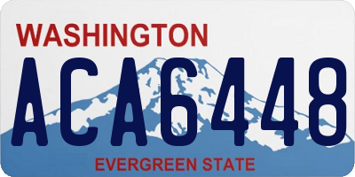 WA license plate ACA6448