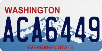 WA license plate ACA6449