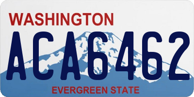 WA license plate ACA6462