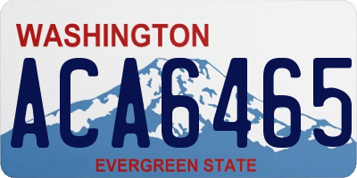 WA license plate ACA6465