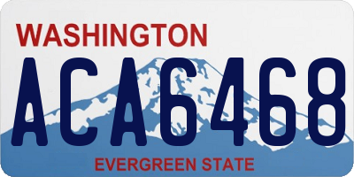WA license plate ACA6468