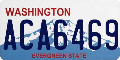 WA license plate ACA6469