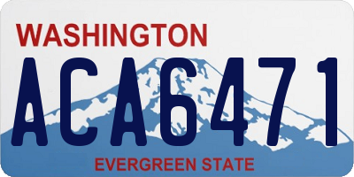 WA license plate ACA6471