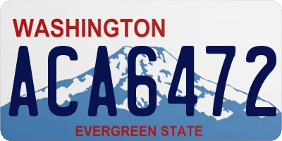 WA license plate ACA6472