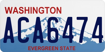 WA license plate ACA6474