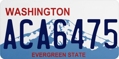 WA license plate ACA6475