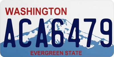 WA license plate ACA6479