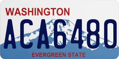 WA license plate ACA6480