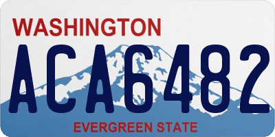 WA license plate ACA6482