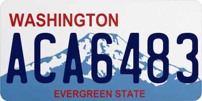 WA license plate ACA6483