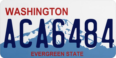 WA license plate ACA6484