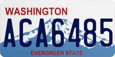 WA license plate ACA6485