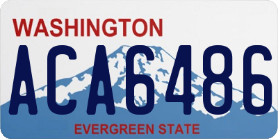 WA license plate ACA6486