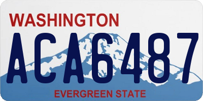 WA license plate ACA6487