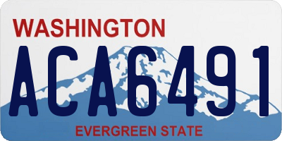 WA license plate ACA6491