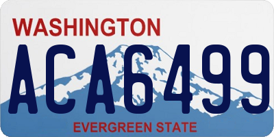 WA license plate ACA6499