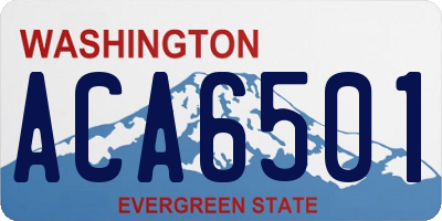 WA license plate ACA6501