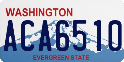 WA license plate ACA6510