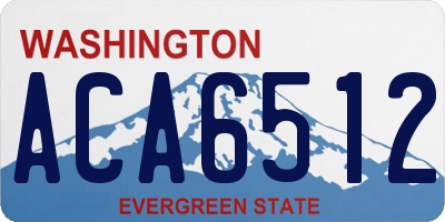 WA license plate ACA6512