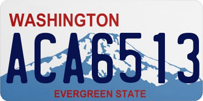 WA license plate ACA6513