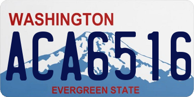 WA license plate ACA6516