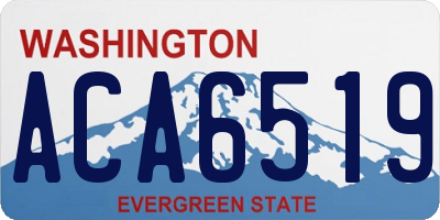 WA license plate ACA6519