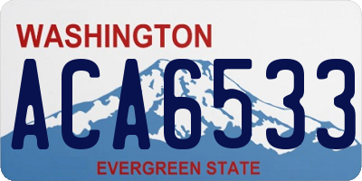WA license plate ACA6533