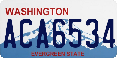 WA license plate ACA6534