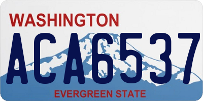 WA license plate ACA6537