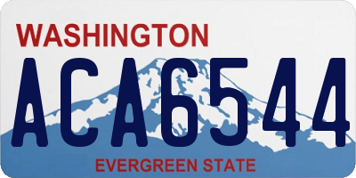 WA license plate ACA6544