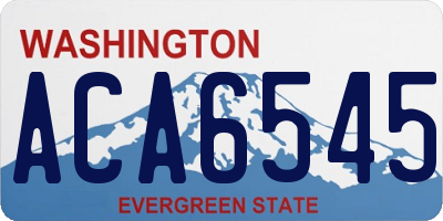 WA license plate ACA6545