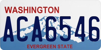 WA license plate ACA6546