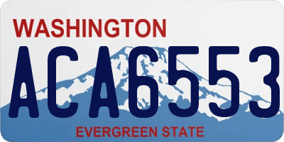 WA license plate ACA6553