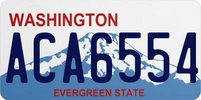 WA license plate ACA6554
