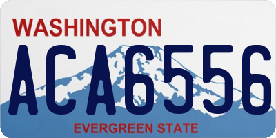 WA license plate ACA6556