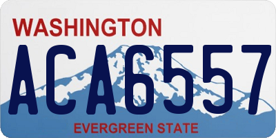 WA license plate ACA6557