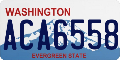 WA license plate ACA6558